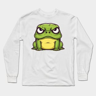 Don't mess with me! This cute little frog has got some serious anger issues Long Sleeve T-Shirt